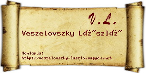 Veszelovszky László névjegykártya